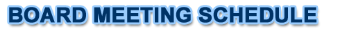 WRWSA Board Meeting Schedule